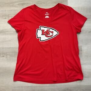 Fanatics Womens Kansas City Chiefs Patrick Mahomes 15 V neck Tee Shirt 2XL